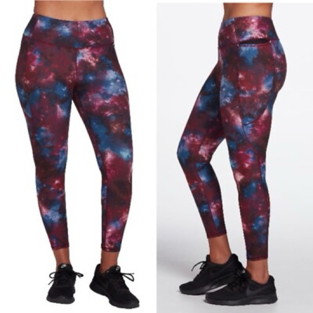 Calia By Carrie Underwood Stay Powerful Winter Galaxy Sky Tie-Dye Legging Size S